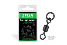 ZFISH Obratlík Rolling Swivel with Ring Black Matt vel.8/26Kg