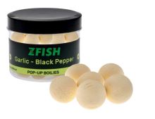 Zfish Plávajúce Boilies Pop Up 16mm - Garlic & Black Pepper